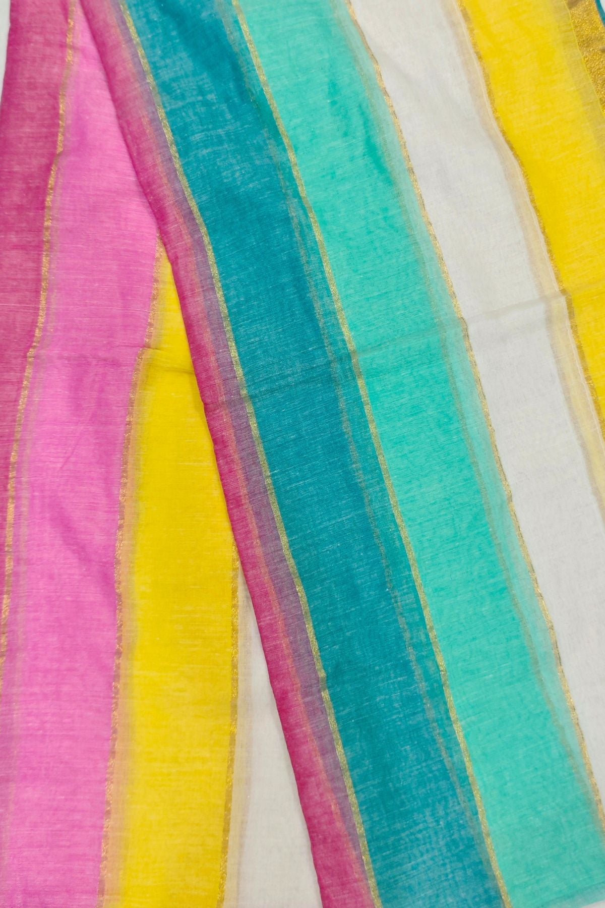 Multi-coloured Mulcotton Saree 1