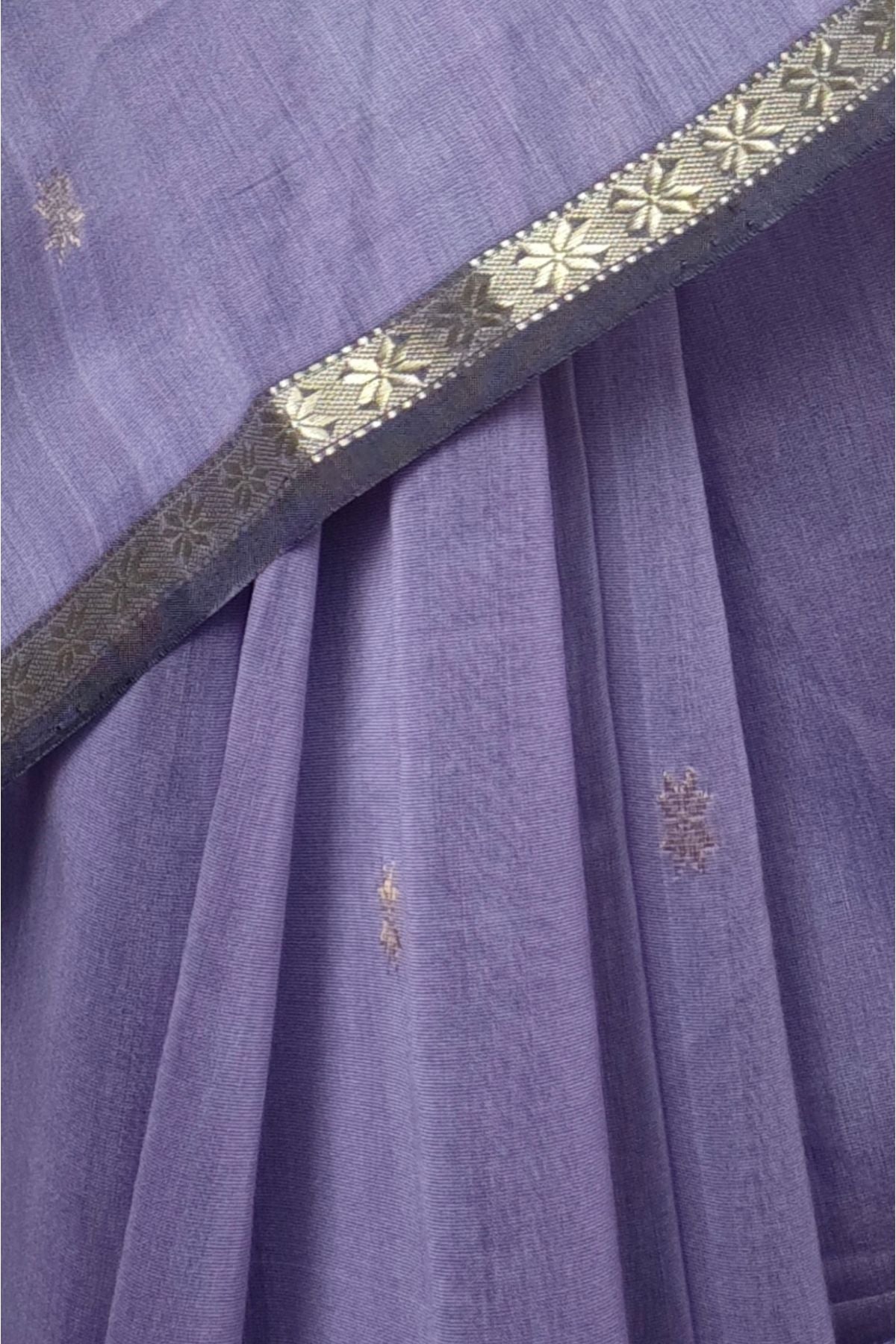 Lavender Star Buti Maheshwari Saree