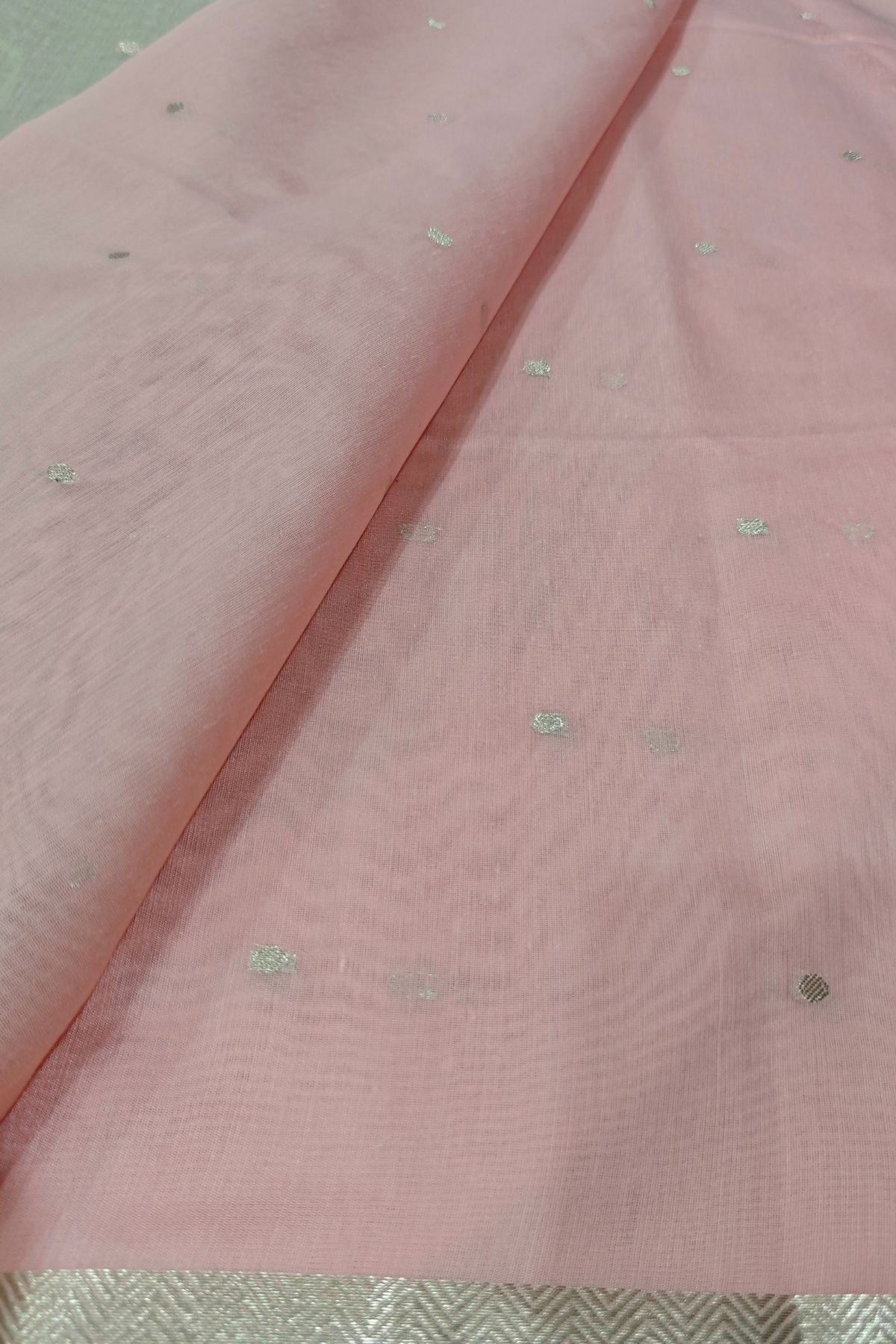 Peach Chanderi Saree