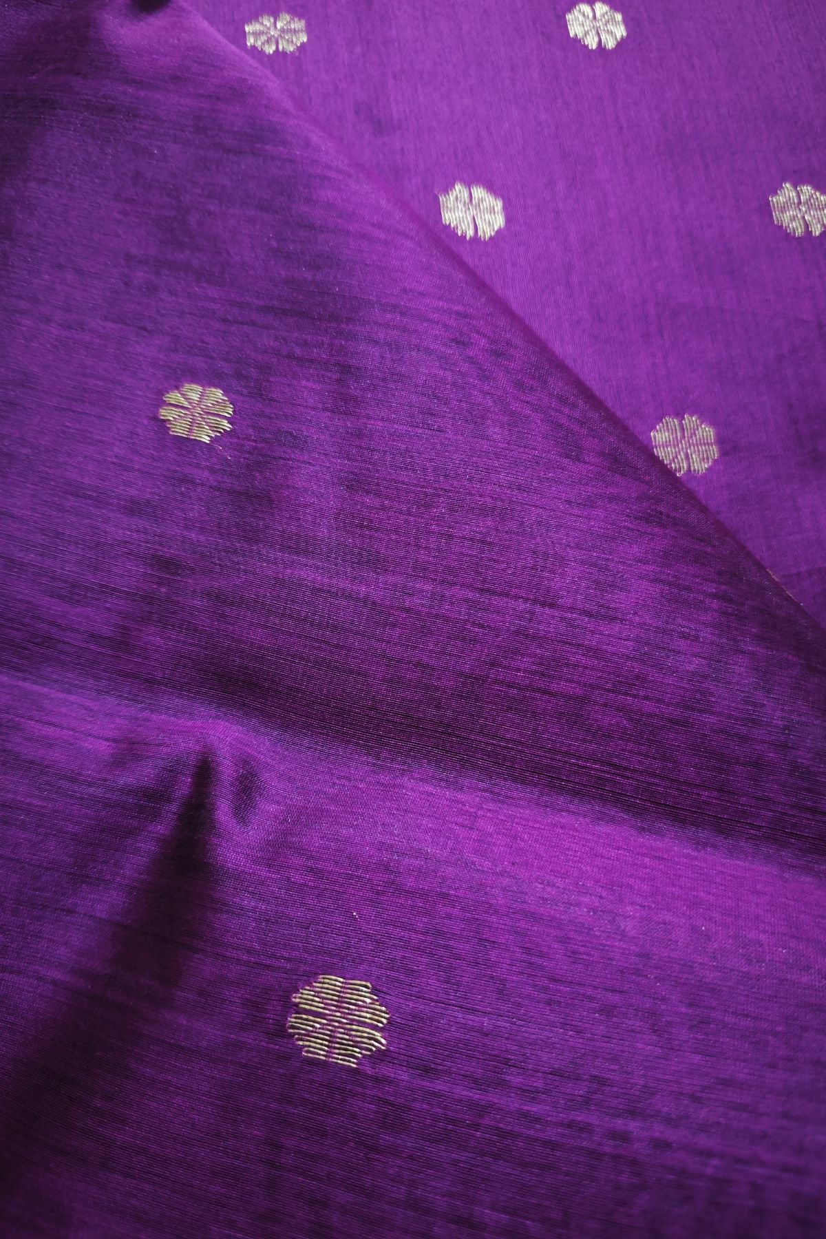 Purple Badi Choti Maheshwari Saree