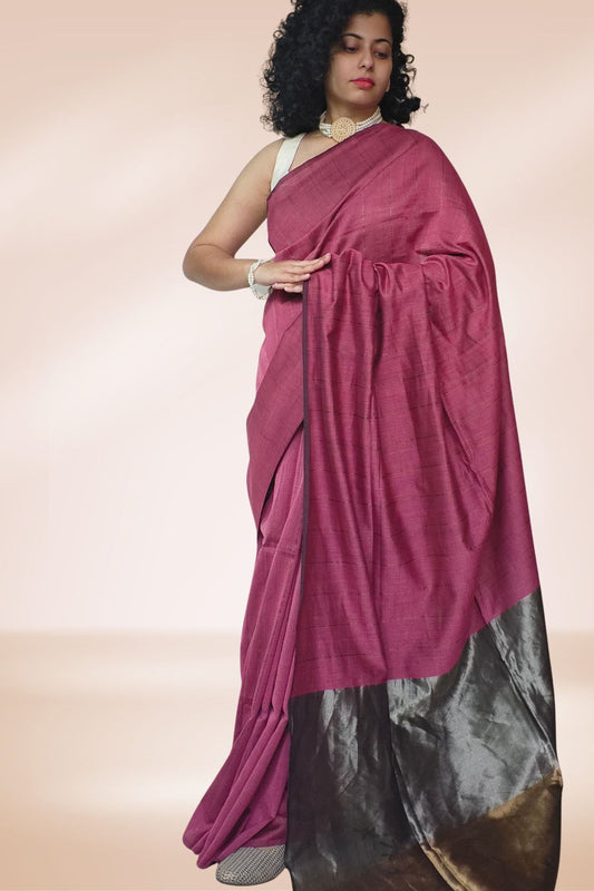 Pink 4 Pedal Maheshwari Saree