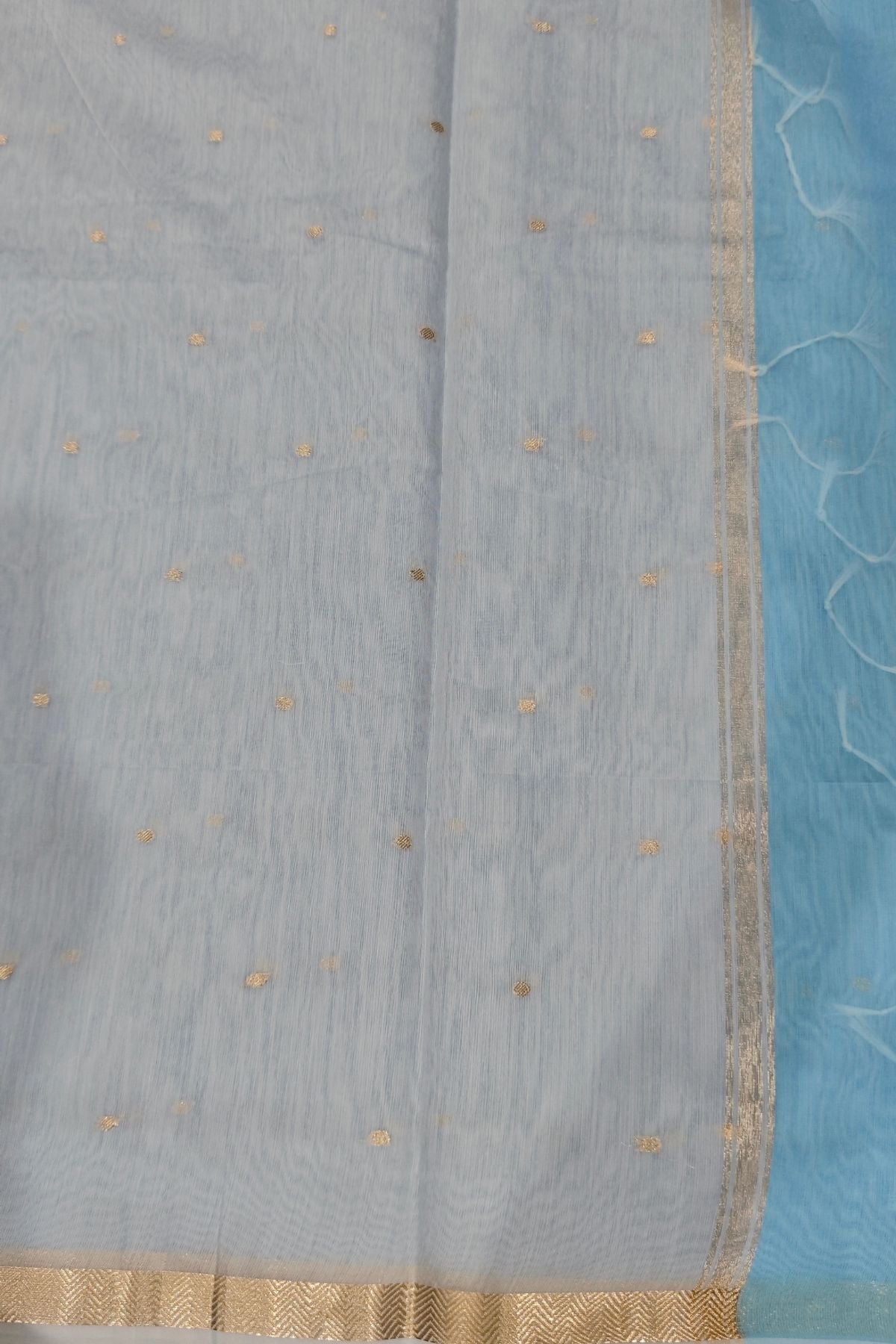 Blue Chanderi Saree