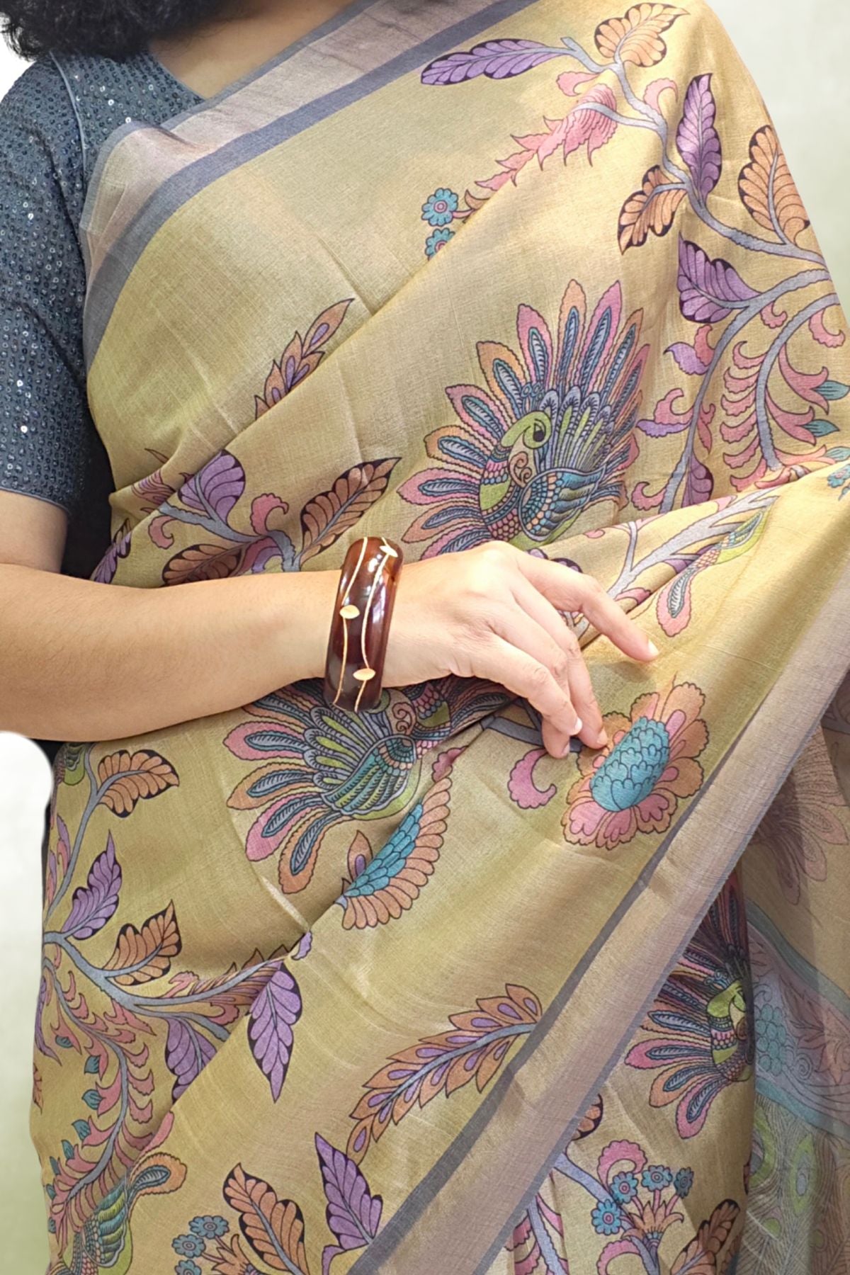 Green Kelvingrove Printed Saree