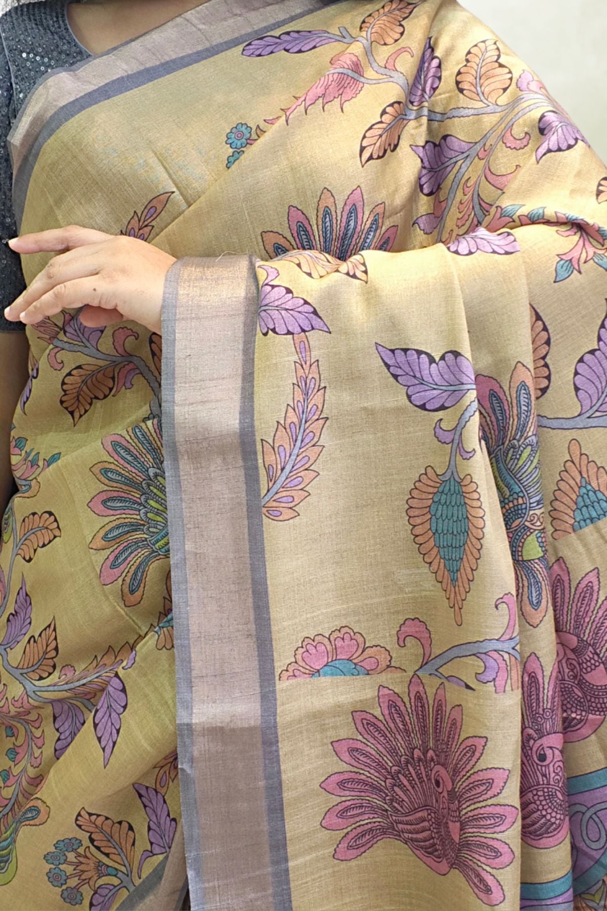 Green Kelvingrove Printed Saree