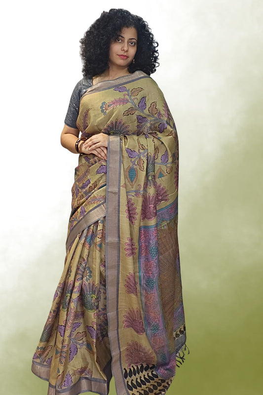 Green Kelvingrove Printed Saree