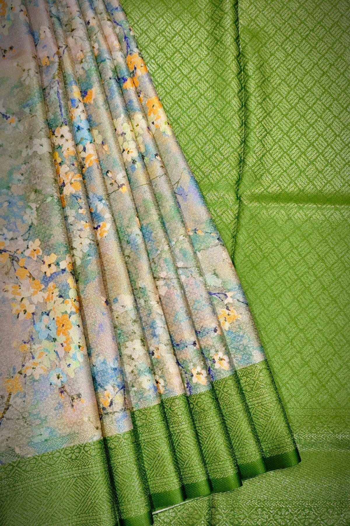 Green Rajguru Printed Saree
