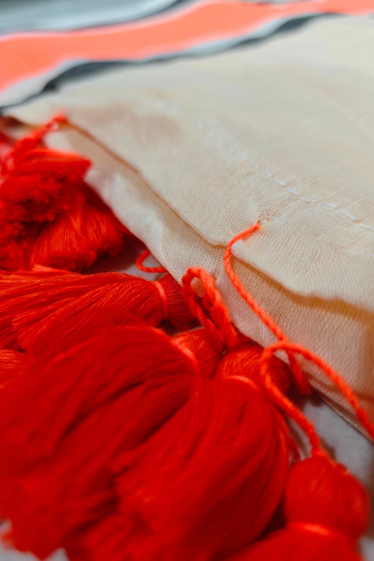 Light Orange Mulcotton Saree