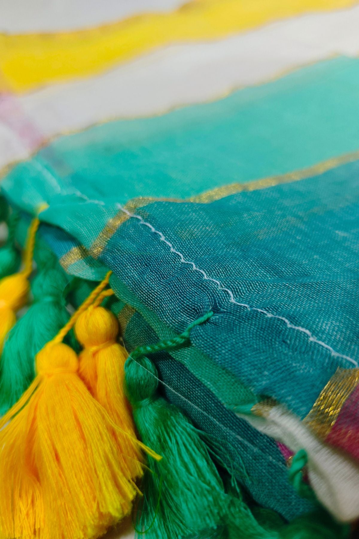 Multi-coloured Mulcotton Saree 1