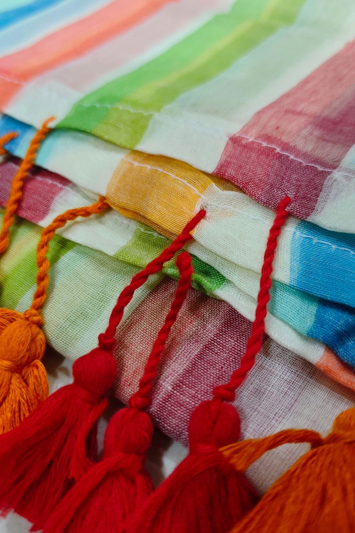 Multi-coloured Mulcotton Saree 2
