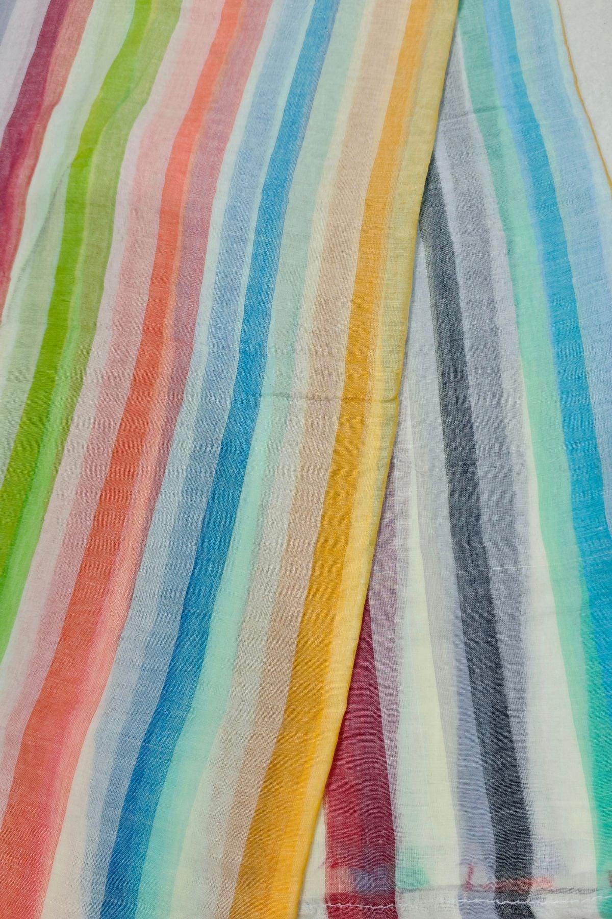 Multi-coloured Mulcotton Saree 2