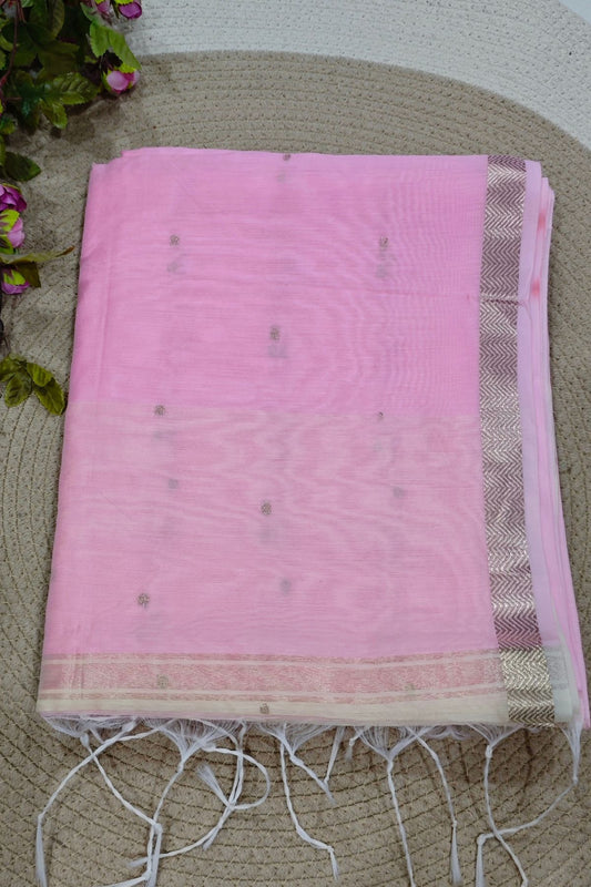 Pink Chanderi Saree