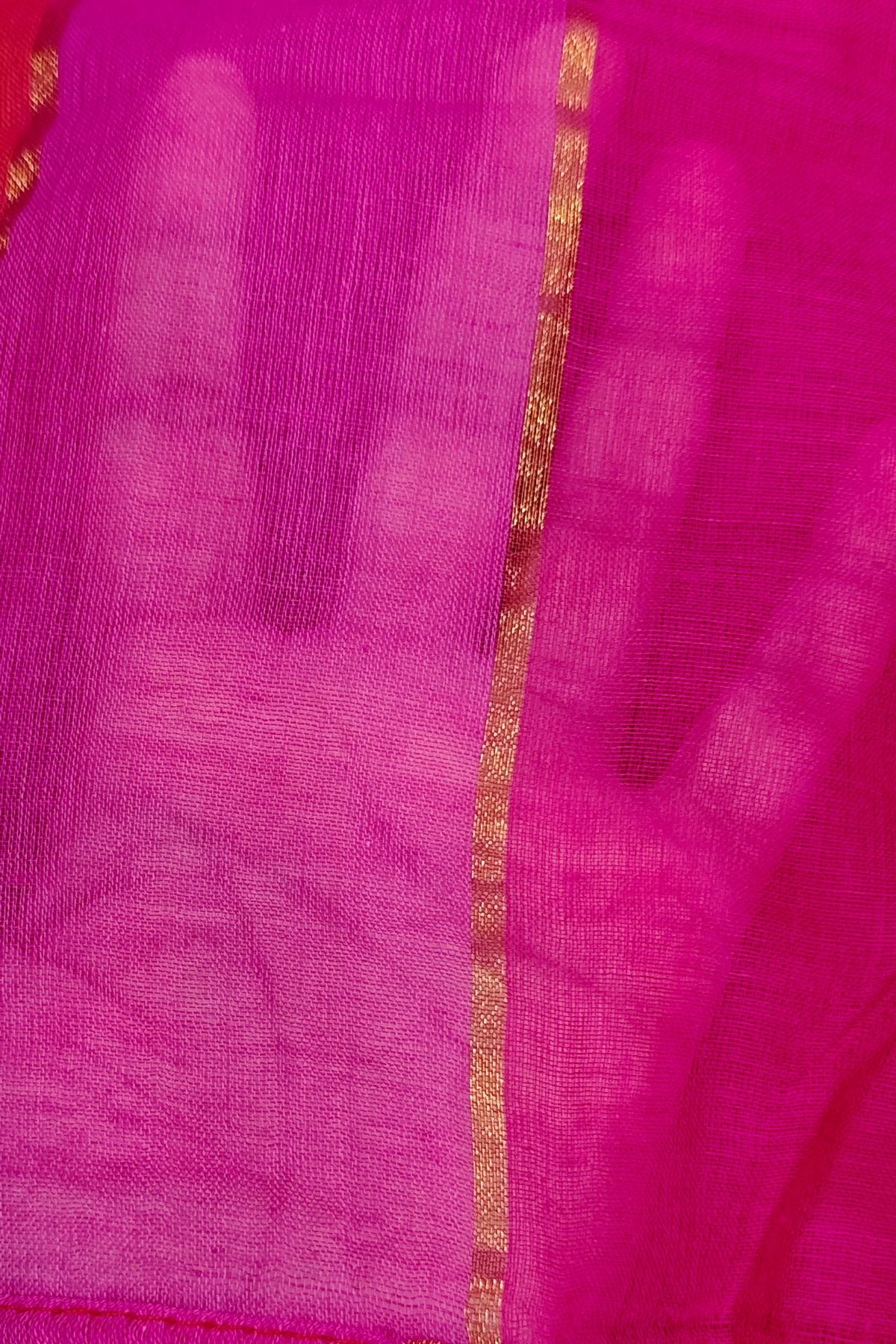 Pink Mulcotton Saree