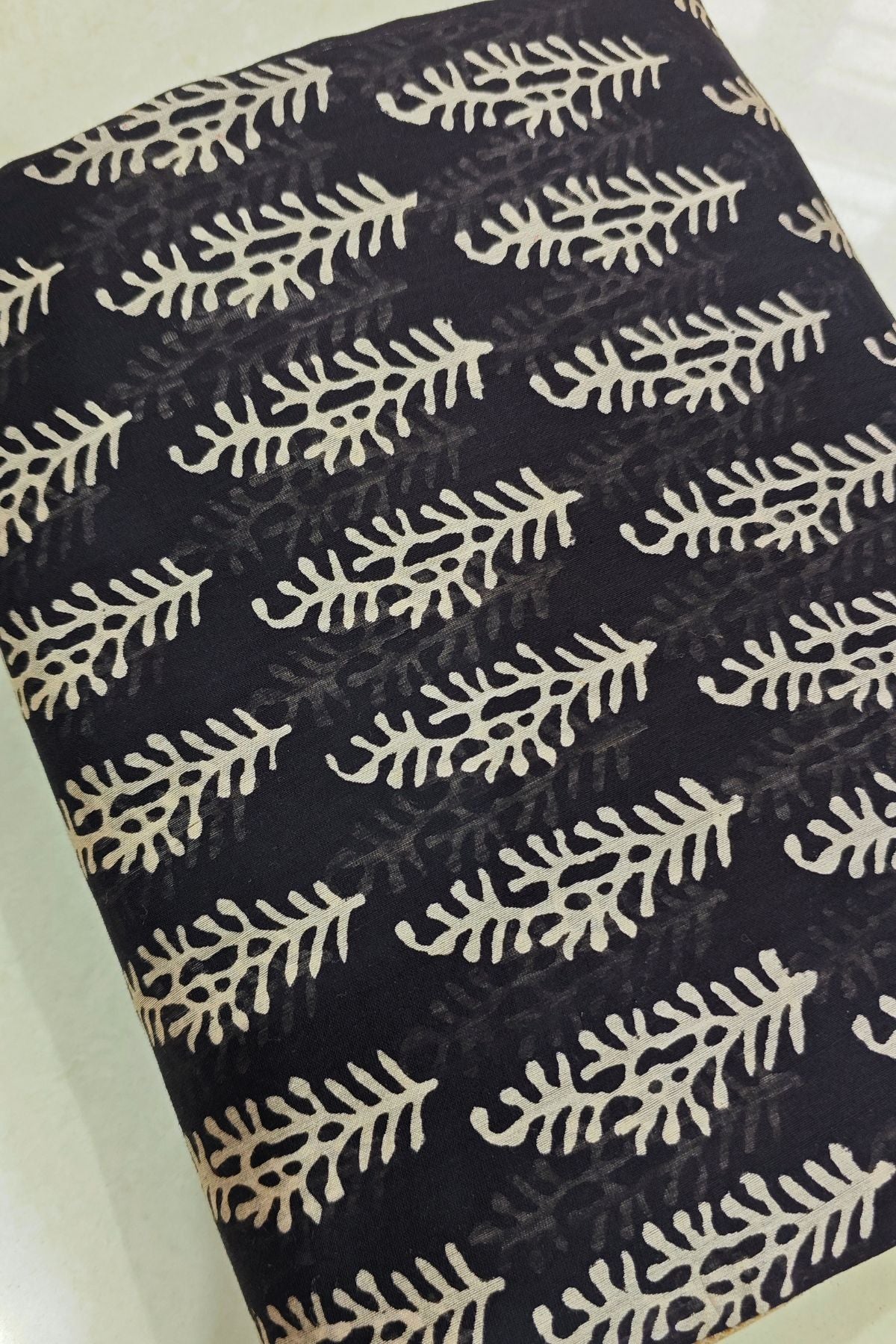 Black Bagh Print Maheshwari Saree 2